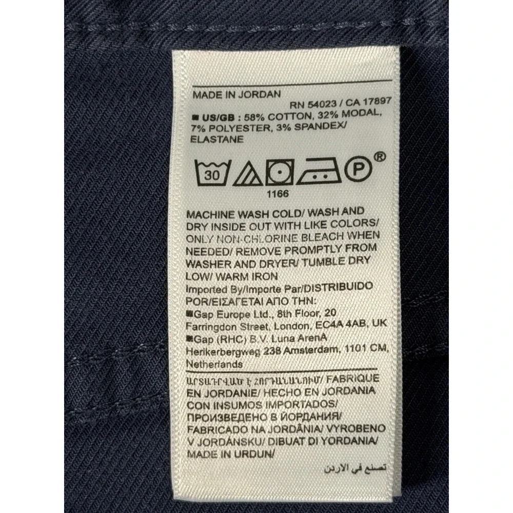 Banana Republic Slim Traveler Pants Mens 34x30 Slate Blue Stretch Office